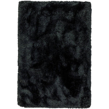 Plush Luxury Super Thick Heavyweight High-Density Hand-Woven Soft High-Pile Plain Polyester Tonal Textured Metallic Shimmer Shaggy Black Rug-Asiatic Carpets-Rug Love - The Most Loved Rug Store